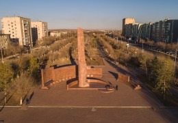 Obelisk of Glory to the fallen residents of Aktobe for their Motherland in the war during the Great Patroitic War