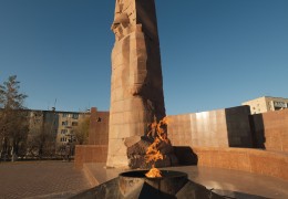 Obelisk of Glory to the fallen residents of Aktobe for their Motherland in the war during the Great Patroitic War